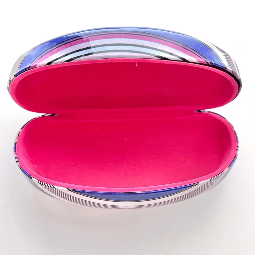 Nanette Lepore Clam Shell Hard Shell Glasses Case w/ Wristlet Strap - NWOT
